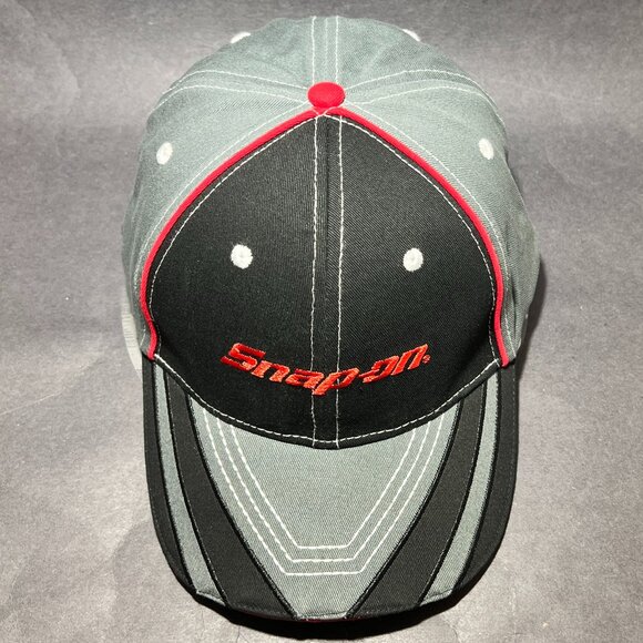 Snap On Tools Strap Back Cap Hat Wild Impact Black Advertising Dad Logo Mens - Picture 7 of 13